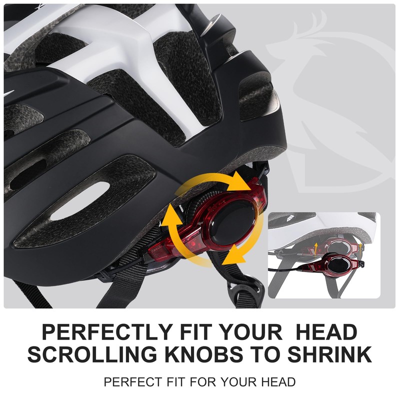 LUMDEER Bike Helmet with USB Rechargeable Rear Light Adult Mountain