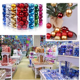 Christmas Balls, Set of 24, 11 Colors, Christmas Tree Decoration Balls, Ornaments, Gold, Silver, Christmas Decorative Display, Spherical Shape, Hanging, Large Ornaments that Look Great on Tree, Freezing Decoration, Stylish, Cute, Christmas Xmas (Orange, 