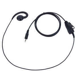 SVXSODA Walkie-Talkie Earpiece with Mic Compatible for KHS-34 ProTalk PKT-23，C-Ring Swivel Ear Piece and in-Line PTT Switch, 3.5mm Single Plug Radio Headset