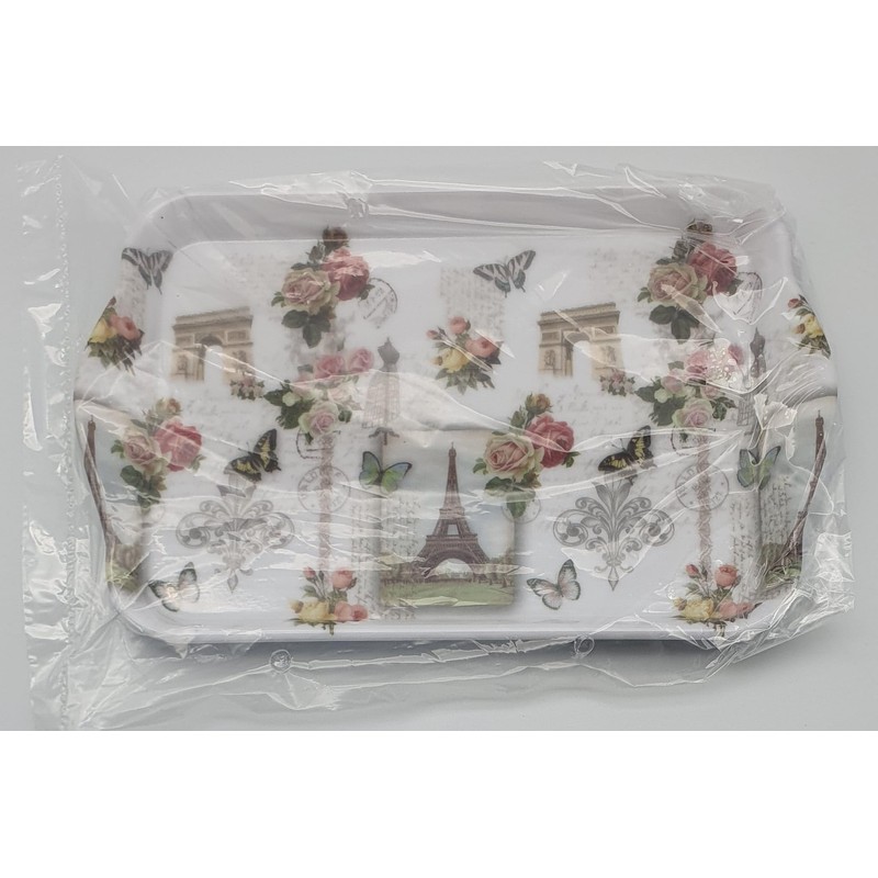 Paris Monuments Melamine Tray Approx. 13 x 21 cm Coffee,