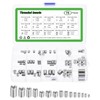 sourcing map 75Pcs Threaded Inserts, 10 Sizes Stainless Steel 303