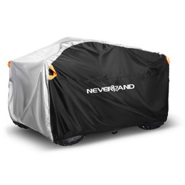 Quad ATV Tarpaulin Neverland Vehicle Cover ATV Protection Cover 190T Reversible Fabric Winterproof Dust Rain UV Protection Black with Silver 210 x 120 x 115 cm