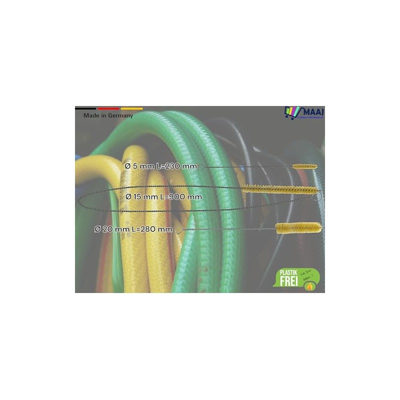 MAAJ Hose Brush/Nozzle Brush/Wire Brush Diameter 5/15/20 mm Length 230/280/900
