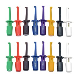 16-Piece Multimeter Wire Lead Test Hook Clip, Test Hook, Welding Test Clip, Wire Clip with Spring Design for Repair Tool, PCB Tester Grabber