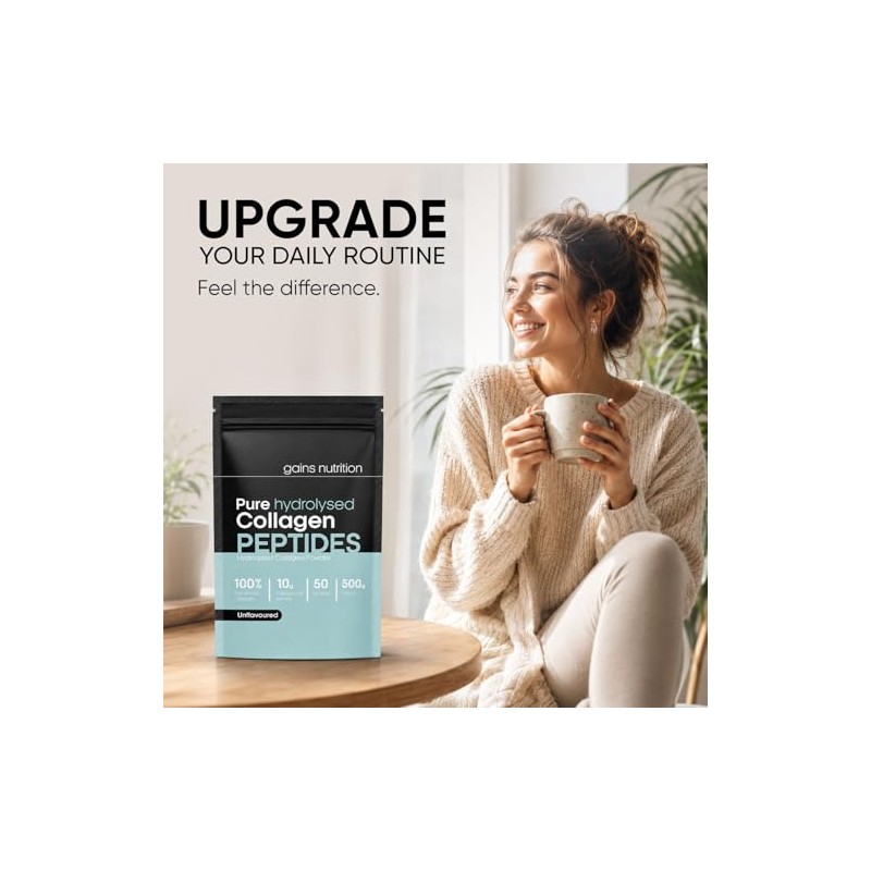 GN Hydrolysed Bovine Collagen Peptides Powder, Unflavoured, Type I and