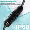 2Pcs Waterproof Power Connector 3 Pin Temperature Resistant Micro Reverse