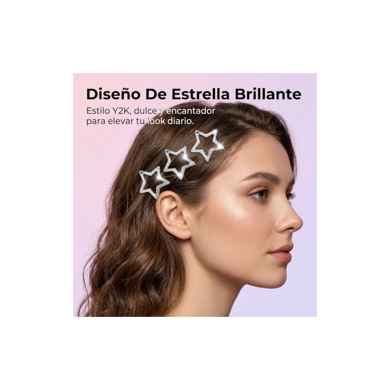 Clips de Cabello Estrella de Cinco Puntas 20 Piezas