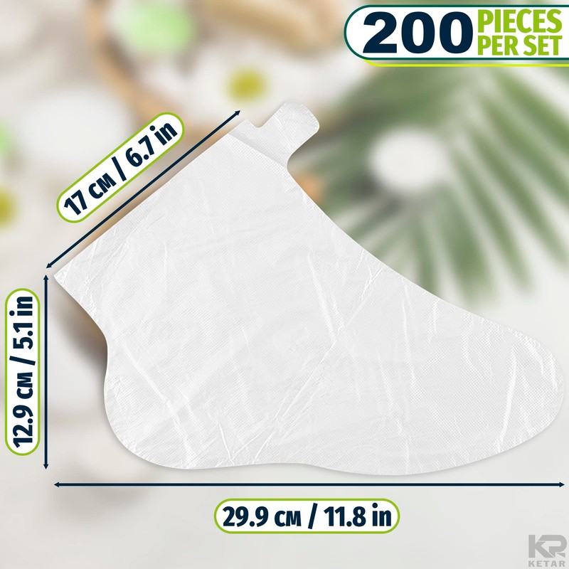 200 forros de parafina de baño para pedicura de pies