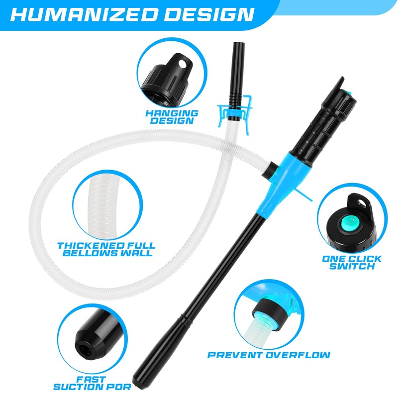 Portable Transfer Pump Battery Operated Electric Siphon Pump for Gas,
