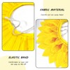 OAOSDH 1 Sunflower Headwear, 1 Pair of Green Leaf Gloves,