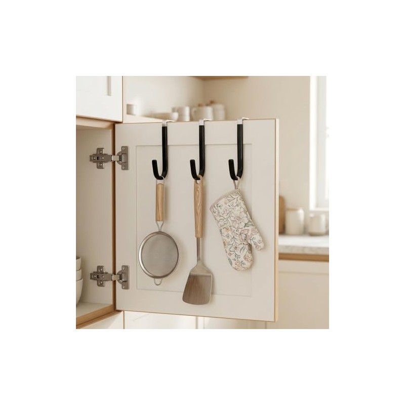 12 Pcs Ganchos de Puerta de Metal con Recubrimiento de