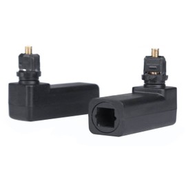 zdyCGTime Digital Fiber Optic Toslink Right Angle 90 Degree Female to 2.5 mm Mini Male Optical Audio Connector Adapter