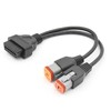 OTKEFDI Motorbike OBD Diagnostic 4+6Pin 2 in 1 Adapter,H-Davidson Motorcycles