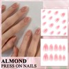 24 Piezas de Uñas Postizas a Presión, Uñas Falsas Cuadradas