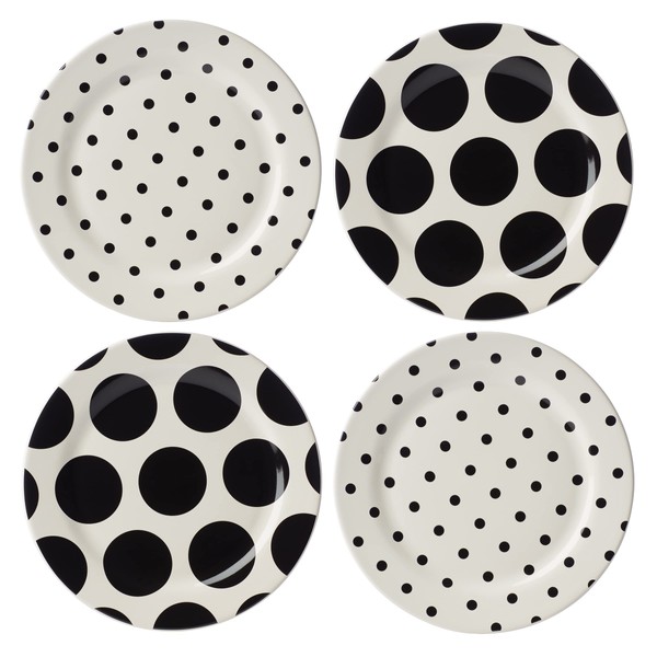 Kate Spade New York Dot Assorted Accent Plates, Set Of 4, 4.40, White