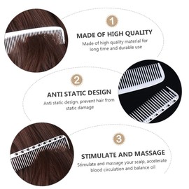 BIUDECO 2pcs Anti-static Hair Combs Professional Barber Styling Tool for Hair Salon Lightweight Comfortable Grip Fine and Wide Tooth Design