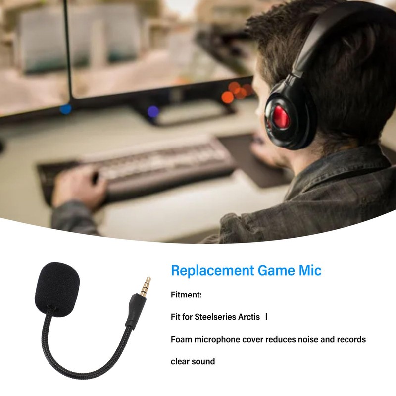 VBESTLIFE Microphone Replacement for Steelseries ArctisⅡ Gaming Headset 3.5mm Detachable