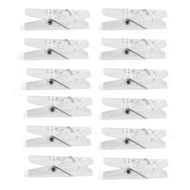 150pcs Photo Clips Mini Transparent Plastic Clear Paper Clips Mini Clothes Pins for Photos String Fairy Lights (150)
