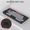 Fogruaden Wired 75% Mechanical Keyboard, Hot Swappable Gasket Mount With