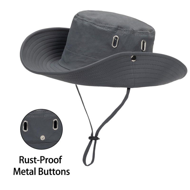 INOGIH Beach Sun Hat for Men UPF 50+ Wide Brim