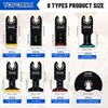 TOPOARC 60 PCS Oscillating Tool Blade Professional Curved Edge Multitool
