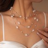 ANDKISS Gold Pearls Necklaces for Women-18K Gold Plated Layered Pearl