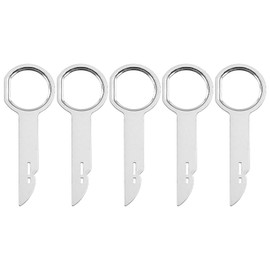 Alnicov 5 Pieces Car Radio Removal Tool Car Radio Removal Key Set Universal Pin Hook Tools Compatible with CDX, MEX and CD Player Pins of Radio Head Unit