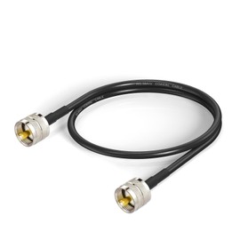 Yuslao PL259 Cable CB Radio Coax Cable 2ft UHF Male to Male RG58 Coax Jumper Cables for SWR Meter HAM CB Radio Antenna Analyzer Dummy Load Tuners etc.