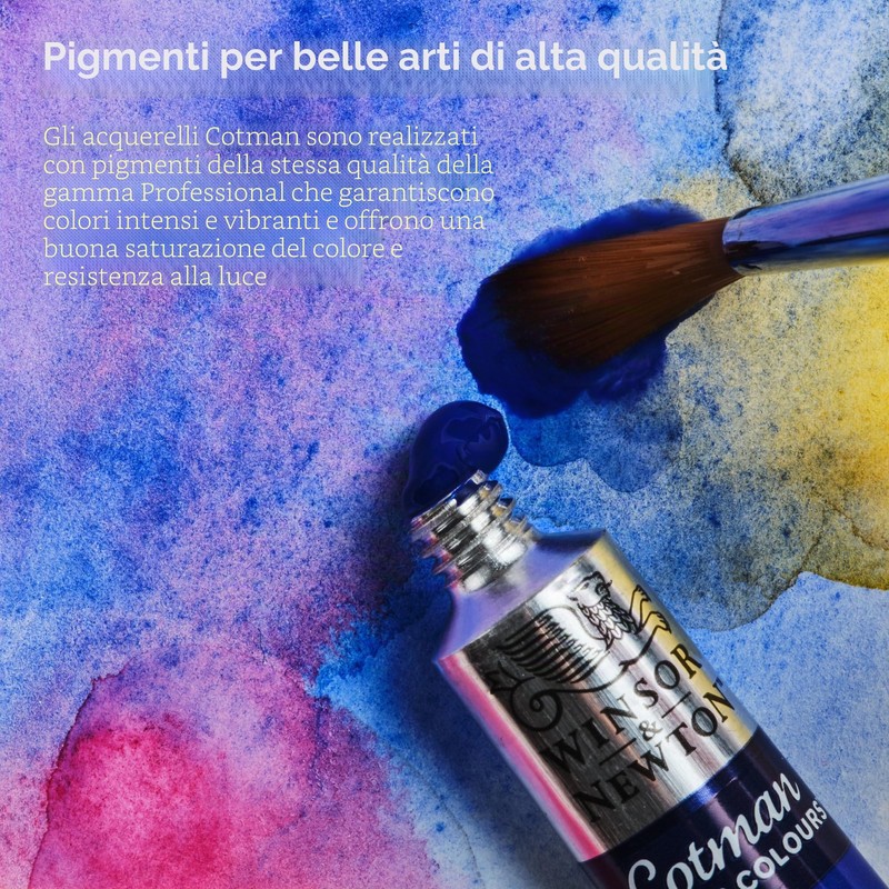 Winsor & Newton WN Acquerello Cotman 1/2 Godet Rame Rosso