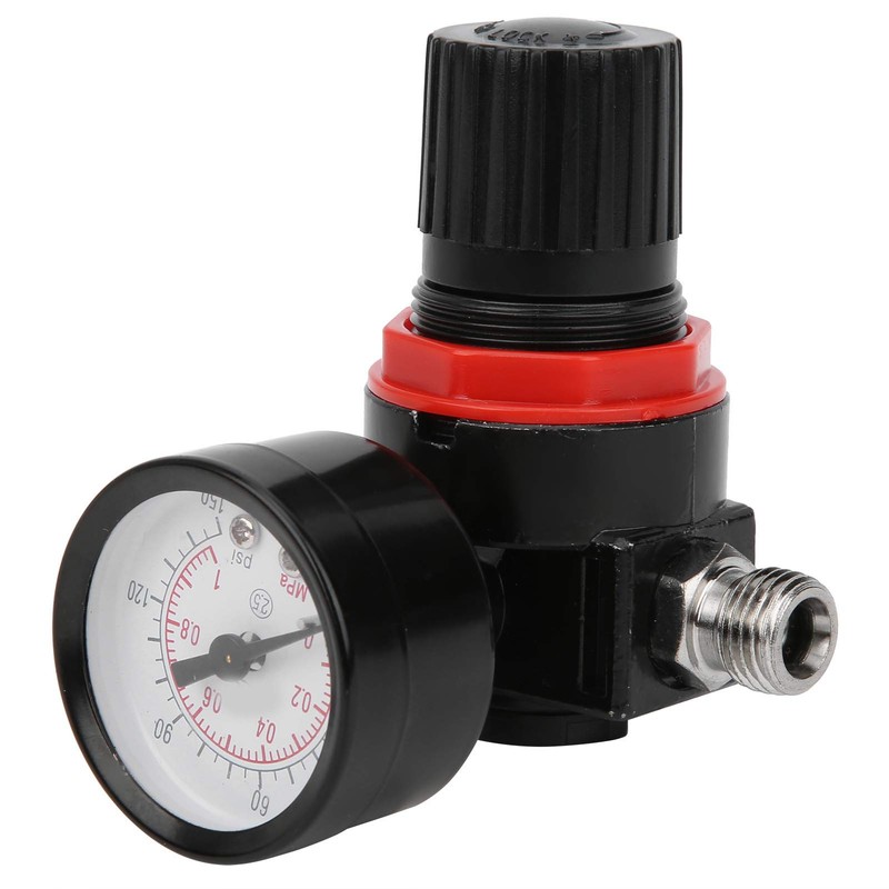 1/4" 150psi Air Pressure Regulator Gauge, Water Pressure Regulator with