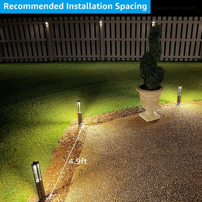 LEONLITE Low Voltage Path Lights, 3W LED Landscape Pathway Lights,