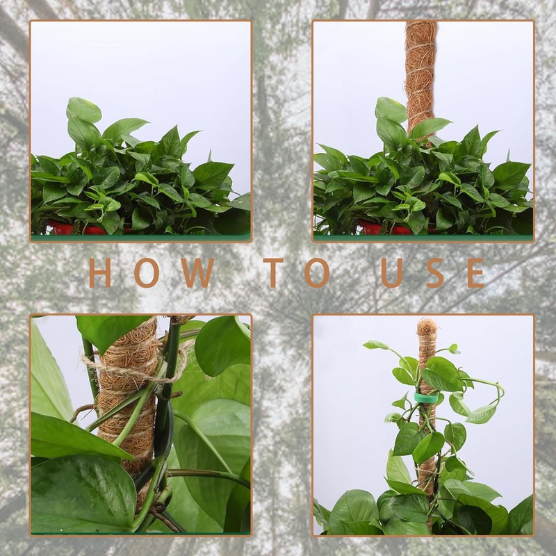 1pcs Bendable Moss Pole for Plants Monstera120mm, Handmade Coco Coir