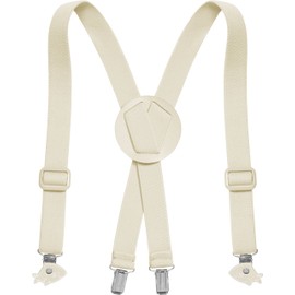 Playshoes Unisex - Kinder Hosenträger 603020 Modische Hosenträger für Kinder mit Clips in Haiform, Gr. 60, Beige (natur)