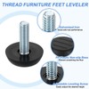 uxcell 20Pcs M6 Thread Furniture Feet Levelers, 23x20mm Adjustable Leveling