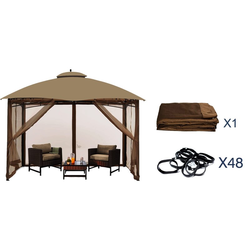 Gazebo Universal Replacement Mosquito Netting – Hugline 10' x 10'