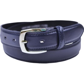 Ossi Leather Lined 28mm Childrens Belt - Navy Blue XS (26" - 30" waist)
