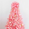 Valentine Tree Topper Bow with Pink Love Heart Valentines Burlap