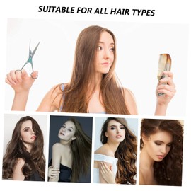 Healeved 4 Pcs Beard Shaping Comb Handmade Ox Horn Hair Scalp Massager Dandruff Comb Random Color