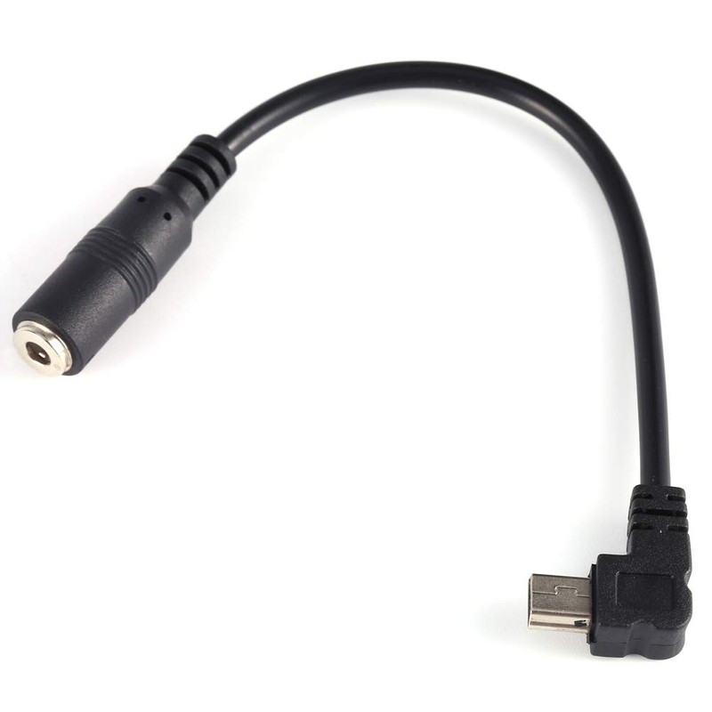 Akozon Black External 3.5mm Microphone Clip On Microphone Adapter Cable