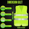 GRIRDDIV 6 Pezzi Universale Giallo Giubbotto Sicurezza Riflettente, Gilet Alta