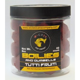 Wicked Carp Company Carp and Catfish Bait Boilies and Dumbells Tutti Frutti