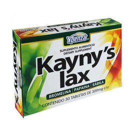 SOLO PARA DIABETICOS TBS. KAYNYS LAX C 30 300MG BROMELINAPAPAINA Y SABILA SOLO PARA DIABETICOS
