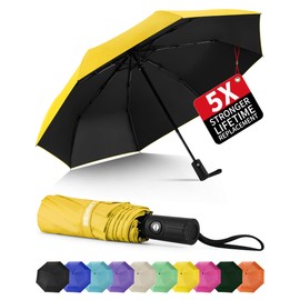 Seniny Windproof Travel Umbrella, Automatic Umbrellas for Rain, Portable & Compact Umbrella for Backpack, Strong UV Umbrella for Protection, Folding Small Umbrella for Car, Sun Umbrella for Walking