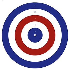 Bisley 17cm Coloured Targets Economy Card Grade 2 Pack of 100