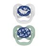 Dr. Brown's Advantage Glow-in-The-Dark 2 Piece Stage 1 Pacifiers, Blue,