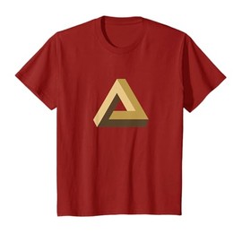 Pen-rose triangle, eye illusion, impossible triangle, mathematics T-shirt