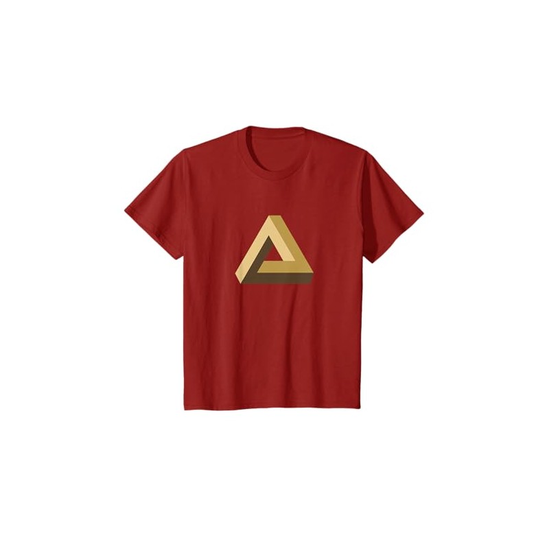 Pen-rose triangle, eye illusion, impossible triangle, mathematics T-shirt