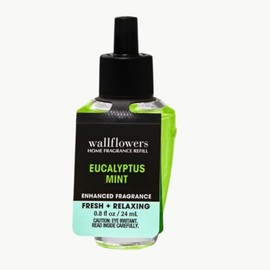 Bath & Body Eucalyptus Mint Fragrance Wallflowers Refill (0.8 fl oz / 24 mL) 1 - Wallflower Bulb (Packaging Label Style May Vary)