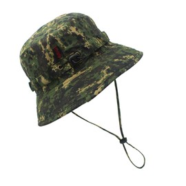 Sosoport One Size Fits All Camouflage Sun Hat with Chin Strap for Hiking Fishing Hunting Outdoor Sun Protection Hat