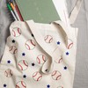 Lyosehy 6PCS Baseball Canvas Tote Bags 15"x13" Baseball Canvas Casual